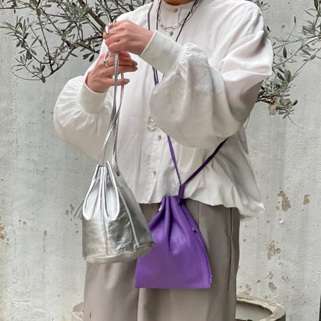 再販【blancle】S.LEATHER ZIP DRAWSTRING 【Ssize】bc1171