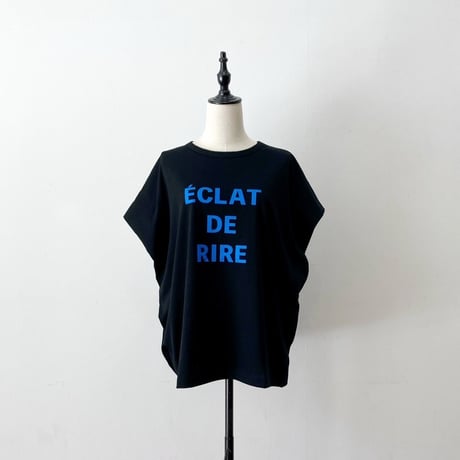【siro de labonte】message tuck sleeve Tshirt