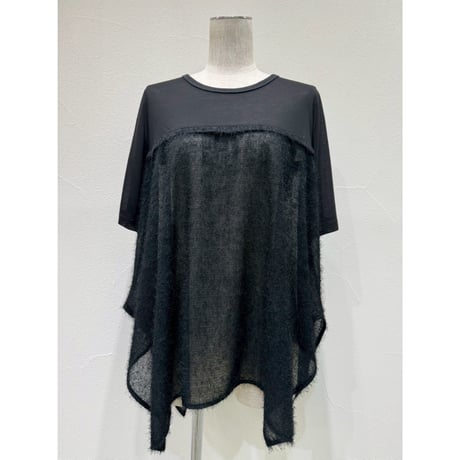 【【CYAN tokyo】スクエアヘムフェザーコンビTOPS