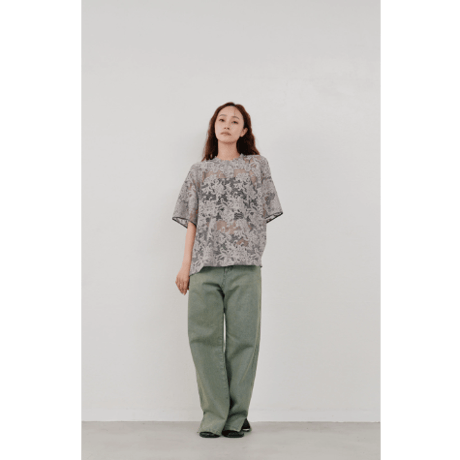 【Hella】side hem slit denim　※納期4月中旬〜5月中旬