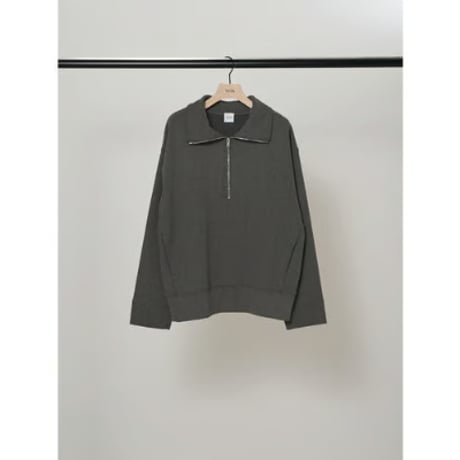 【YENN】 FADED RIB HALFZIP PO