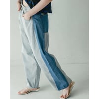 【WHYTO.】asymmetry tuck denim