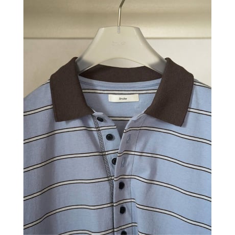 【anuke】Border Loose Polotops　納期：7月上旬～8月上旬