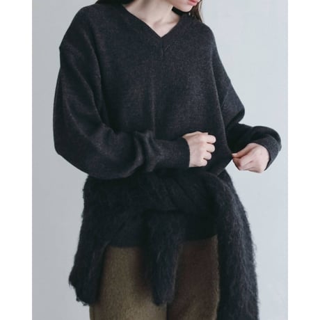 【anuke】Wool Vneck Knit
