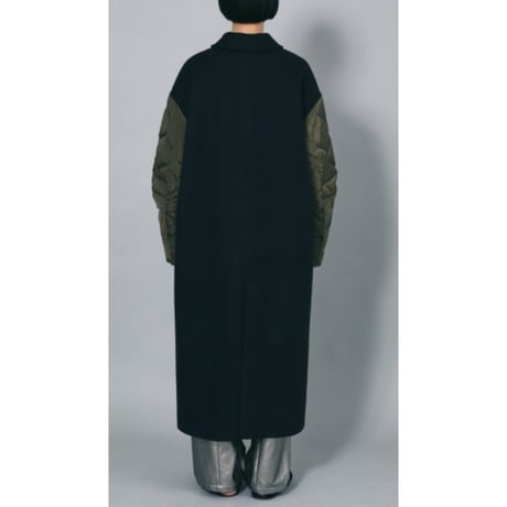 【NOMINE】 袖キルティングステンカラーコート