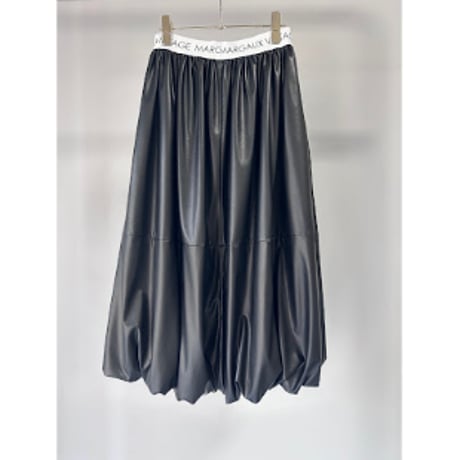 【MARGAUX VINTAGE】バルーンレザースカート