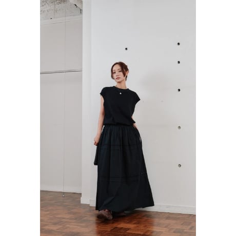 【Hella】ladder lace gather skirt　※納期4月中旬〜5月中旬