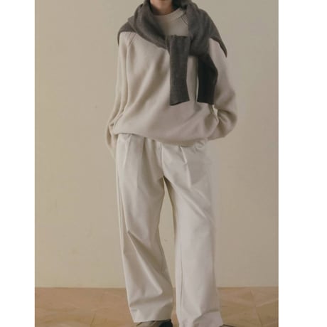 【anuke】Wool Crewneck Tops　※納期11月中旬～12月中旬