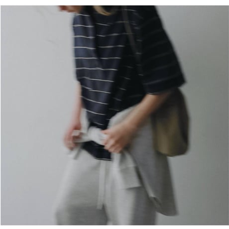 【anuke】Border Loose Polotops　納期：7月上旬～8月上旬