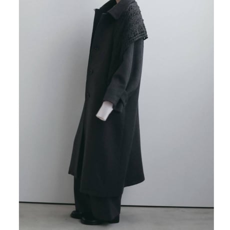 【anuke】Soutiencollar Over Coat　※納期11月中旬～12月中旬