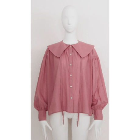 【Boutique Ordinary】Big Collar Gather Blouse
