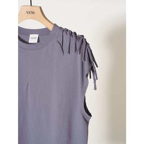 【YENN】 SHOULDER RIBBON TOPS