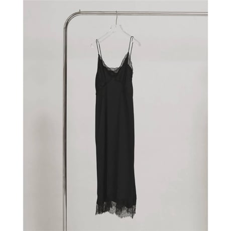 【TODAYFUL】Satin Lace Dress　※納期6月中旬～7月中旬