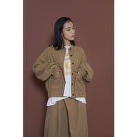 【CYAN TOKYO】ワイドフリーブウーリーショートブルゾン