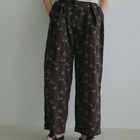 【anuke】Flower Jacquard Pants　※納期5月中旬〜6月中旬
