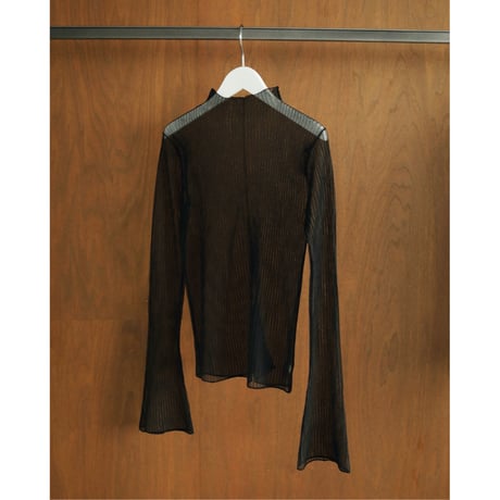 【ànuke】Rib Sheer Knit