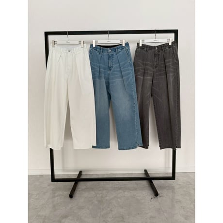 【Boutique Ordinary】Soft Curvy Tuck Denim Pants