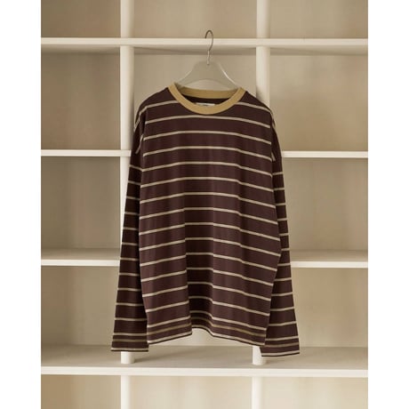 【anuke】Border Loose Long T-shirts　※納期8月下旬～9月下旬