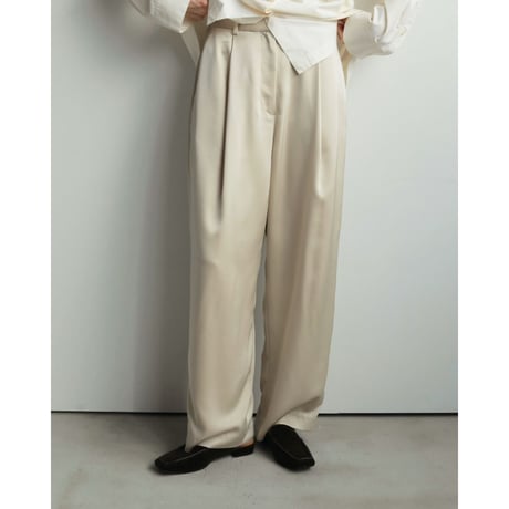 【anuke】Satin Tuck Pants※10月上～11月上