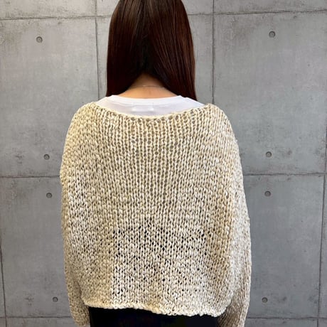 【ROSIEE】手編みテープヤーンニット