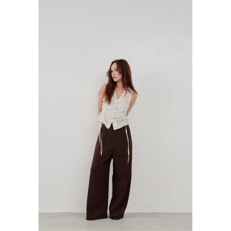 【Hella】pintuck wide pants　※納期3月中旬〜4月中旬
