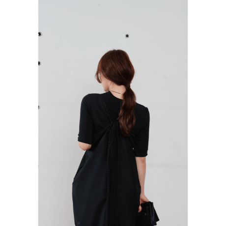 【Hella】lace tie over dress　※納期6月中旬〜7月中旬