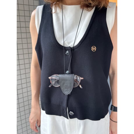 再販✨【blancle】kusukusu別注✨レザーメガネクリップネックレス
