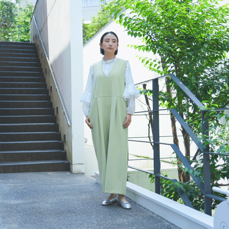 【RILATO】ダブルクロスサロペットPT※納期12/上〜1/上