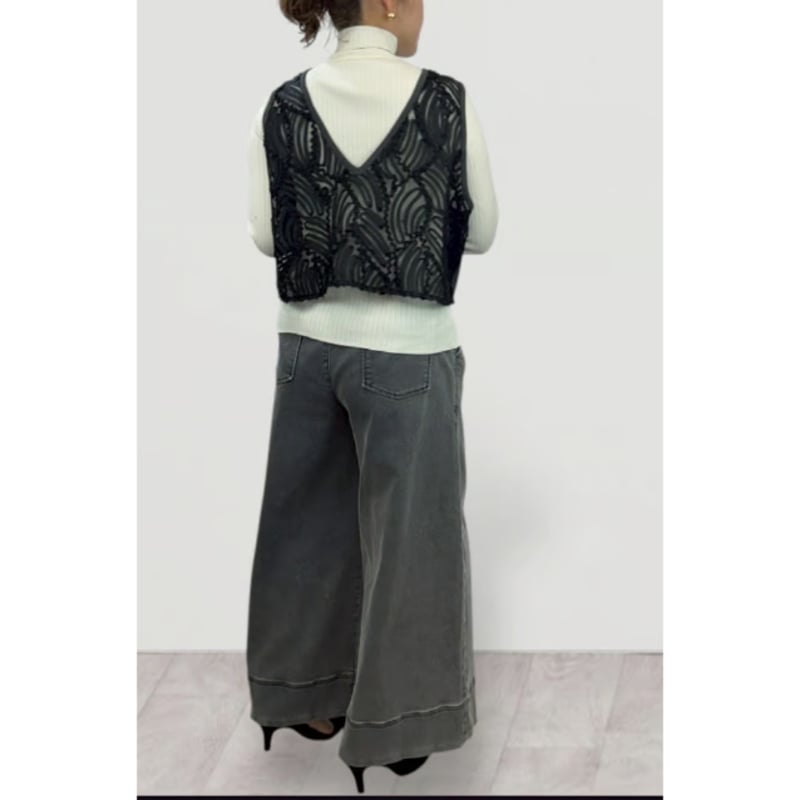 ✨25ss美品✨QTUME クチューム ドロストポケットスカート BLACK ✨25ss美品✨QTUME クチューム ドロストポケットスカート BLACK