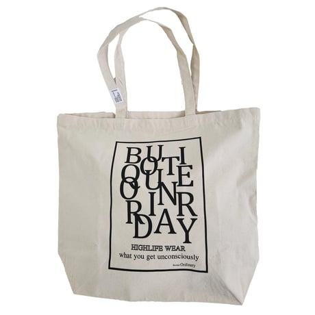 【Boutique Ordinary】Ordinary Typography BAG