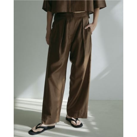 【anuke】Sheer Tuck Pants　※4月中旬～5月中旬