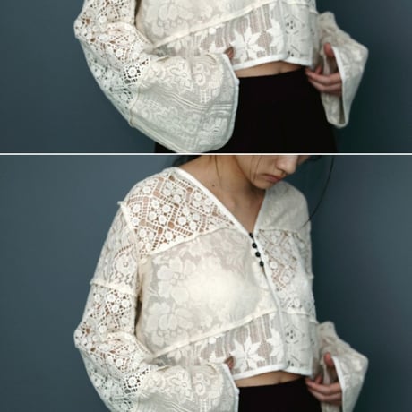 【anuke】Patchwork Lace Cardigan   ＊