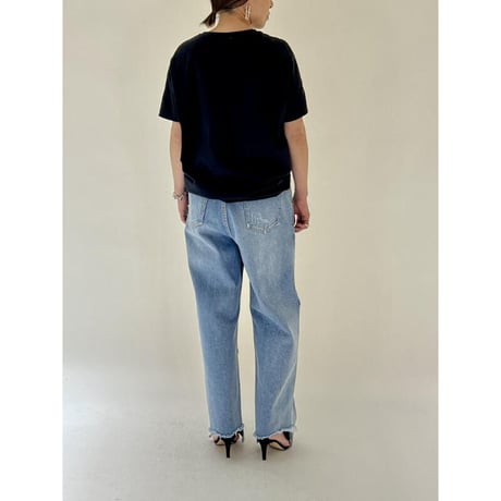 【YENN】HIGH RISE TUCK WIDE DENIM PT　※予約
