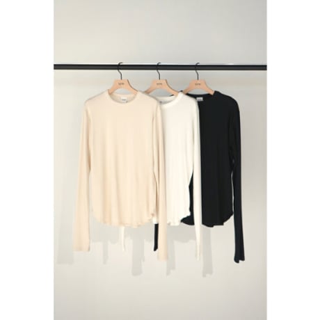 【YENN】COTTON RIB LONG TEE