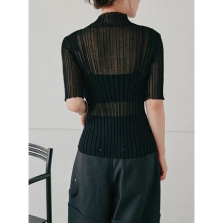 【Hella】high neck rib tops  ※納期4/下〜5/下