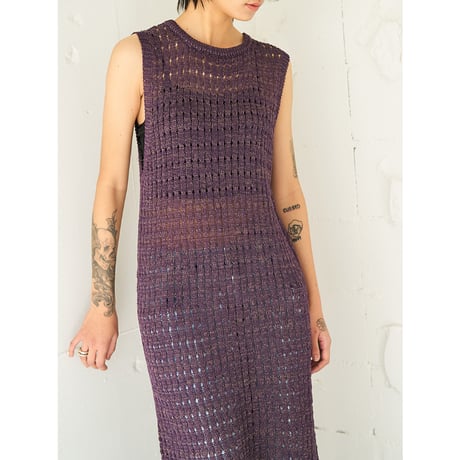 【YENN】OPENWORK KNIT OP