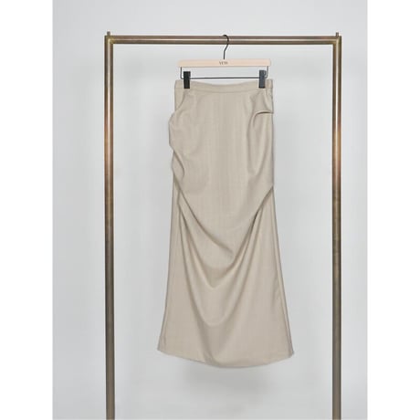 【YENN】UNEVEN DRAPED SKIRT