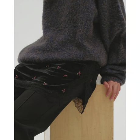 【TODAYFUL】Petit Flower Velour Tunic　※納期10月上旬～11月上旬