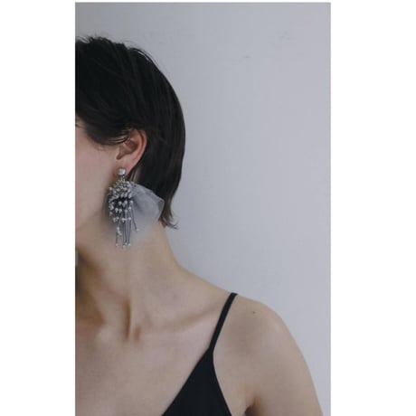 【anuke】Tulle x Beads Pierce