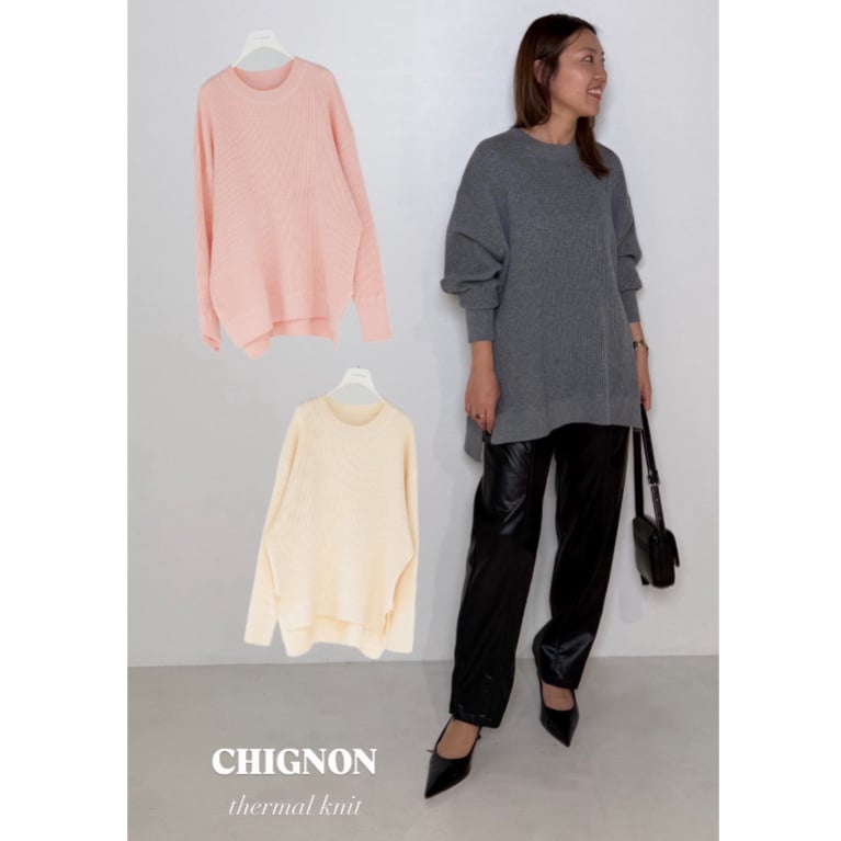 CHIGNON】もちもちｻｰﾏﾙﾆｯﾄPO | selectshop kusukusu