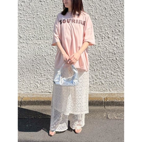 【ROSIEE】タイルレースワイドパンツ