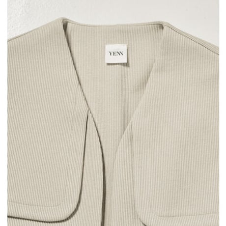 【YENN】FADED RIB VEST