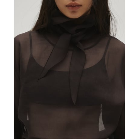 【TODAYFUL】Sheer Tie Blouse　※納期4月中旬〜5月中旬