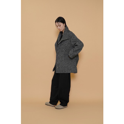 CYAN TOKYO】ヘリンボーンツイードハーフコート | selectshop kusukusu