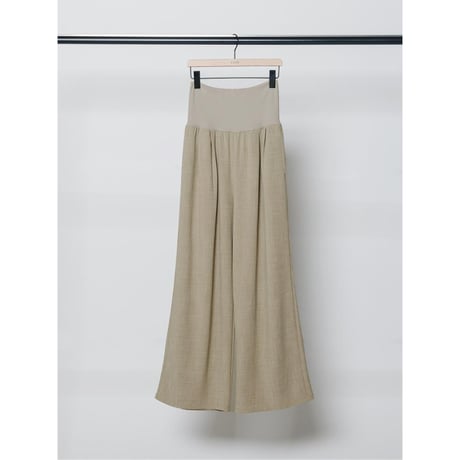【YENN】WAIST RIB WIDE PT