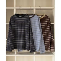 【anuke】Border Loose Long T-shirts　※納期8月下旬～9月下旬