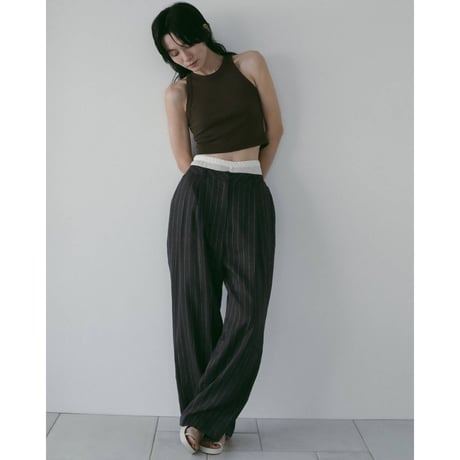 【anuke】Linen Tuck Pants