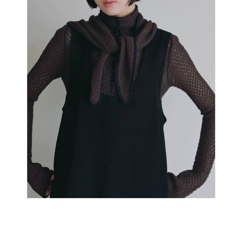 【anuke】Piping Scarf Knit　※納期8月下旬～9月下旬