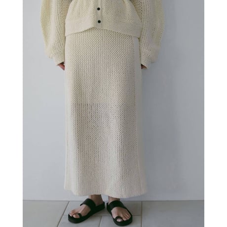 【anuke】Crochet Knit Skirt　※納期3月中旬～4月中旬