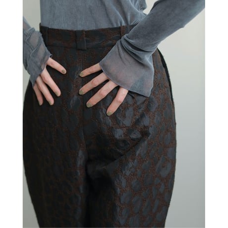 【anuke】Leopard Jacquard Pants※9月中～10月中